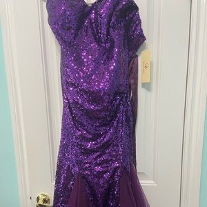 Purple gown dress size 12 US